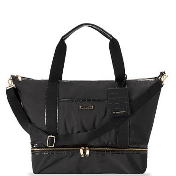 Victoria's Secret Handbags - 💐HOST PICK!💐NWT Victoria’s Secret Getaway Black Weekender Bag